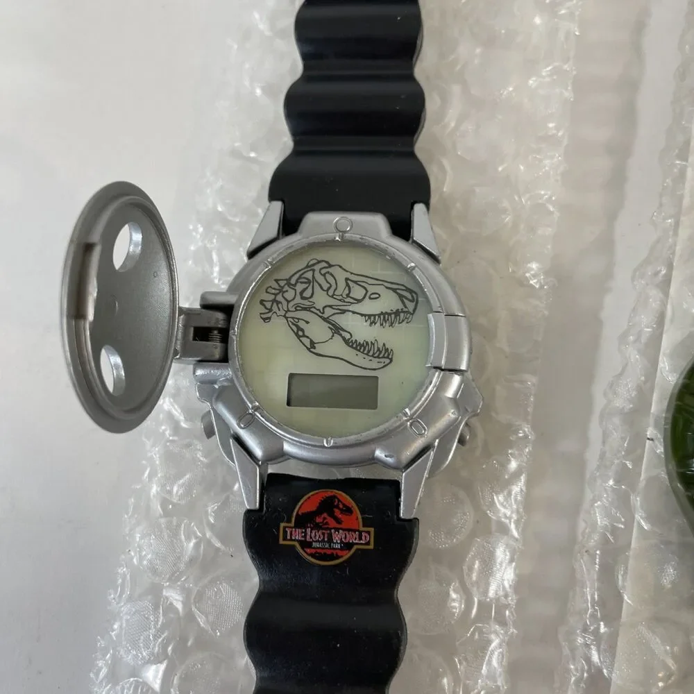 3pc Lot Lost World Jurassic Park Burger King Vtg Watch Collection Stego Techno